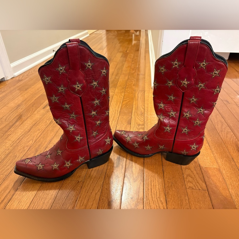 Black Star Women's Marfa Star Inlay Studded Cowboy Boots - size 8.5 - never worn - Picture 2 of 5
